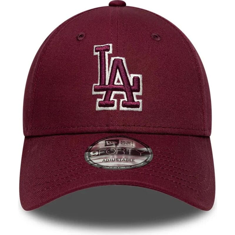 mutzen-gebogen-rot-verstellbares-band-9forty-team-outline-der-los-angeles-dodgers-mlb-von-new-era
