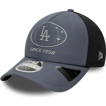 Mützen gebogen grau snapback 9FORTY Apex Graphic der Los Angeles Dodgers MLB von New Era