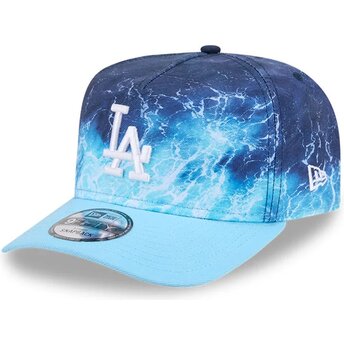 Mützen gebogen blau snapback 9FIFTY A Frame Deep Water der Los Angeles Dodgers MLB von New Era