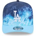 mutzen-gebogen-blau-snapback-9fifty-a-frame-deep-water-der-los-angeles-dodgers-mlb-von-new-era