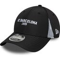 mutzen-gebogen-schwarz-snapback-9forty-m-crown-featherweight-poly-der-fc-barcelona-laliga-von-new-era