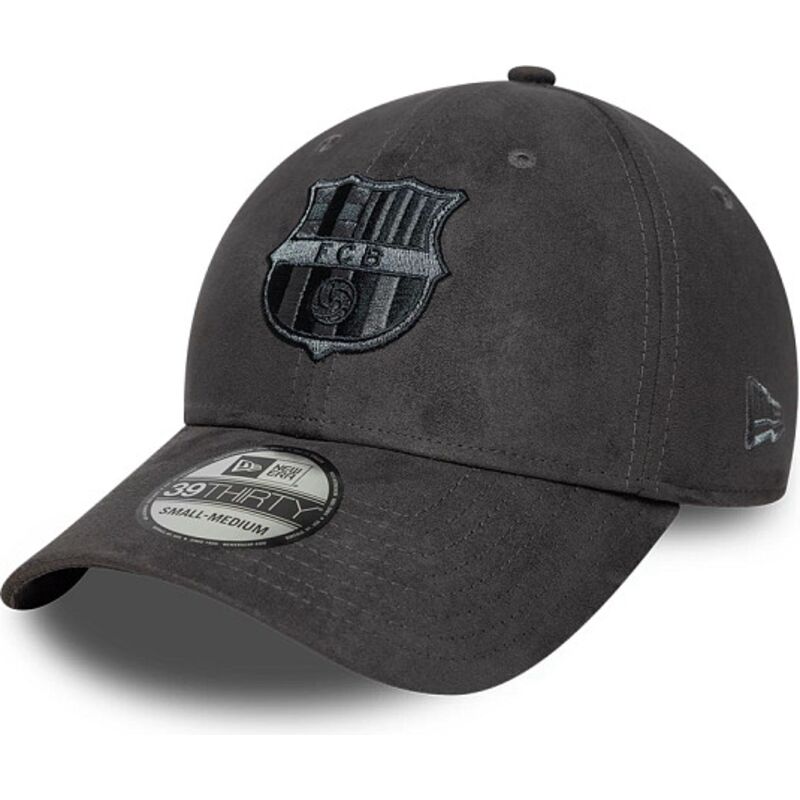 mutzen-gebogen-grau-angepasst-39thirty-faux-suede-der-fc-barcelona-laliga-von-new-era