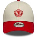 mutzen-gebogen-beige-verstellbares-band-fur-kinder-9forty-contrast-der-manchester-united-football-club-premier-league-von-new-er