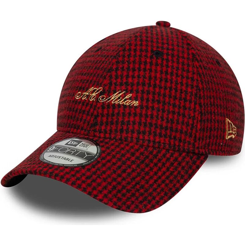 mutzen-gebogen-rot-verstellbares-band-9forty-houndstooth-der-ac-milan-serie-a-von-new-era mutzen-gebogen-rot-verstellbares-band-9forty-houndstooth-der-ac-milan-serie-a-von-new-era