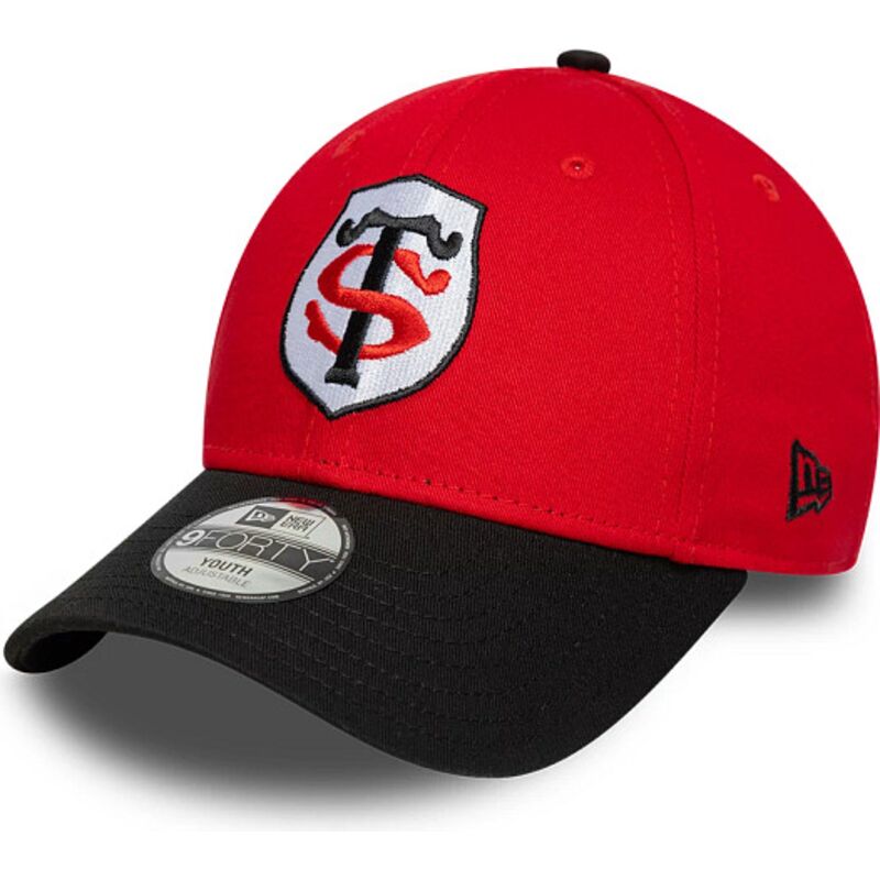 mutzen-gebogen-rot-snapback-fur-kinder-9forty-team-der-stade-toulousain-top-14-von-new-era