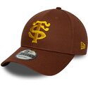 mutzen-gebogen-braun-snapback-9forty-seasonal-der-stade-toulousain-top-14-von-new-era