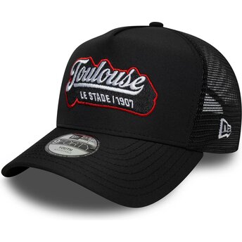 Mützen gebogen schwarz snapback für Kinder E Frame Patch der Stade Toulousain von New Era