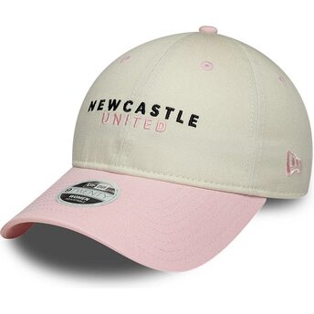 Mützen gebogen beige verstellbares band rosa 9TWENTY der Newcastle United Football Club Premier League von New Era