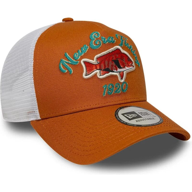 mutzen-gebogen-orange-snapback-a-frame-fishing-von-new-era