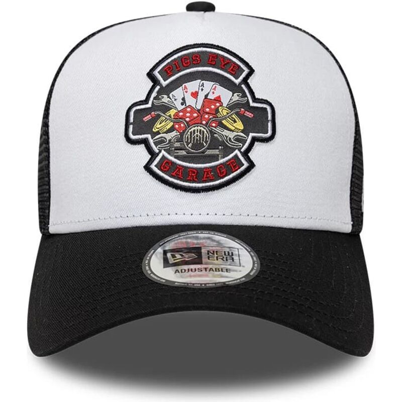 mutzen-gebogen-schwarz-snapback-a-frame-location-icon-der-pigs-eye-garage-von-new-era