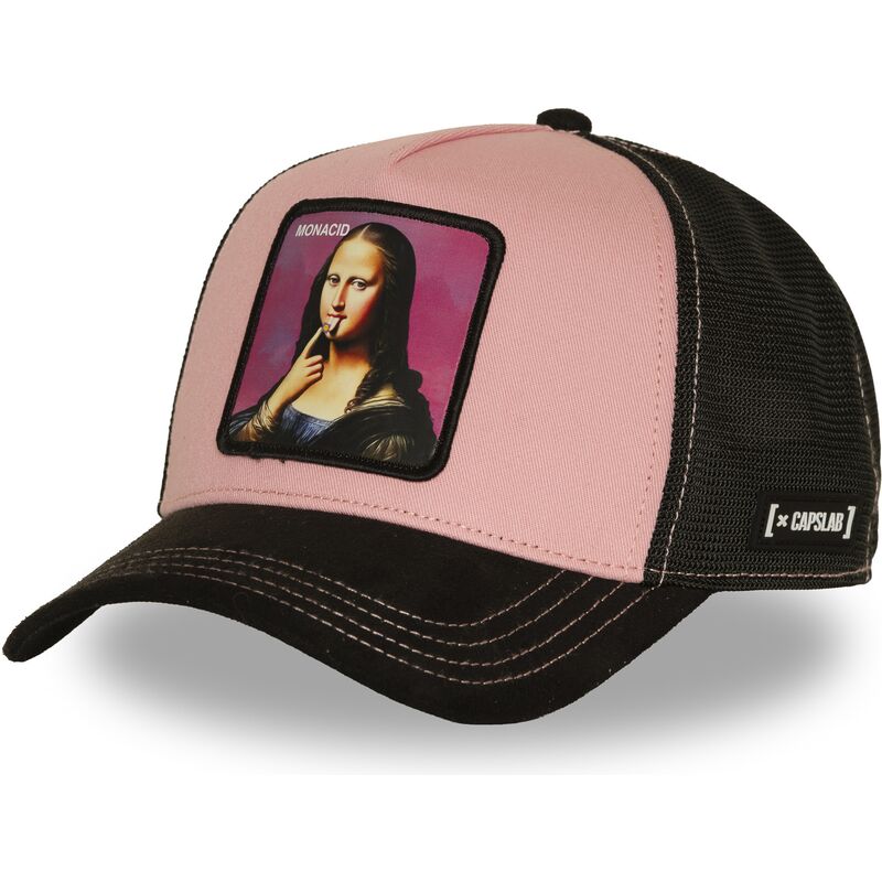 mutzen-gebogen-rosa-snapback-acid-art1-monacid-mona-lisa-famous-von-capslab