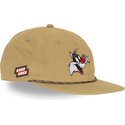 mutzen-flach-beige-snapback-loo13-goob-silvester-looney-tunes-von-capslab