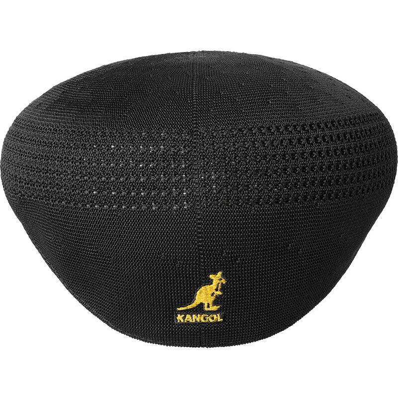 schwarze-baskenmutze-mit-goldenem-logo-tropic-504-ventair-black-gold-von-kangol