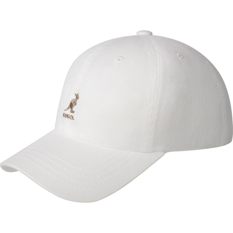 weisse-verstellbare-gebogene-kappe-washed-baseball-white-von-kangol