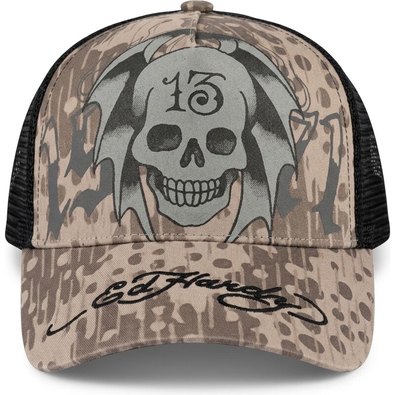 mutzen-gebogen-grau-snapback-13-skull-von-ed-hardy