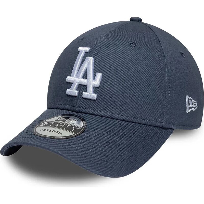 mutzen-gebogen-grau-verstellbares-band-9forty-league-essential-der-los-angeles-dodgers-mlb-von-new-era