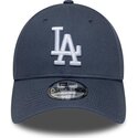 mutzen-gebogen-grau-verstellbares-band-9forty-league-essential-der-los-angeles-dodgers-mlb-von-new-era