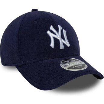 Mützen gebogen marineblau snapback 9FORTY M-Crown Fleece der New York Yankees MLB von New Era