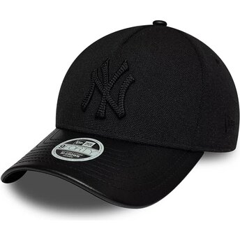 Mützen gebogen schwarz verstellbares band 9FORTY M-Crown A Frame Fabric Mix der New York Yankees MLB von New Era