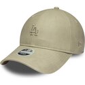 mutzen-gebogen-beige-verstellbares-band-9twenty-washed-pu-der-los-angeles-dodgers-mlb-von-new-era