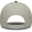 mutzen-gebogen-grun-snapback-9forty-e-frame-suede-visor-der-los-angeles-dodgers-mlb-von-new-era