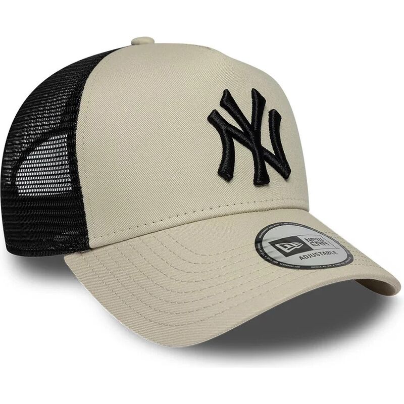 mutzen-gebogen-beige-snapback-a-frame-league-essential-der-new-york-yankees-mlb-von-new-era