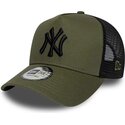 mutzen-gebogen-grun-snapback-a-frame-league-essential-der-new-york-yankees-mlb-von-new-era