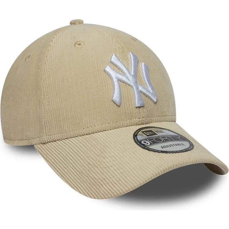 mutzen-gebogen-beige-snapback-9forty-entry-cord-der-new-york-yankees-mlb-von-new-era