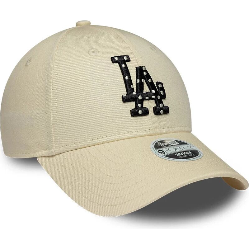 mutzen-gebogen-beige-verstellbares-band-9forty-infill-der-los-angeles-dodgers-mlb-von-new-era