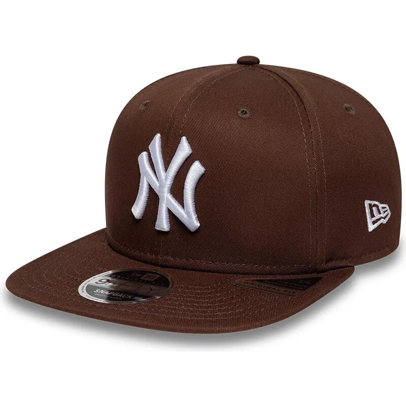 mutzen-flach-braun-snapback-9fifty-original-fit-league-essential-der-new-york-yankees-mlb-von-new-era