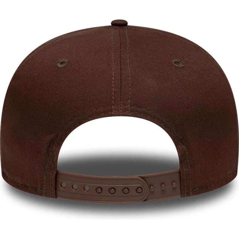 mutzen-flach-braun-snapback-9fifty-original-fit-league-essential-der-new-york-yankees-mlb-von-new-era
