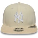 mutzen-flach-beige-snapback-9fifty-cord-visor-der-new-york-yankees-mlb-von-new-era
