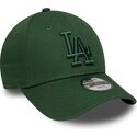 mutzen-gebogen-grun-verstellbares-band-fur-kinder-9forty-league-essential-der-los-angeles-dodgers-mlb-von-new-era