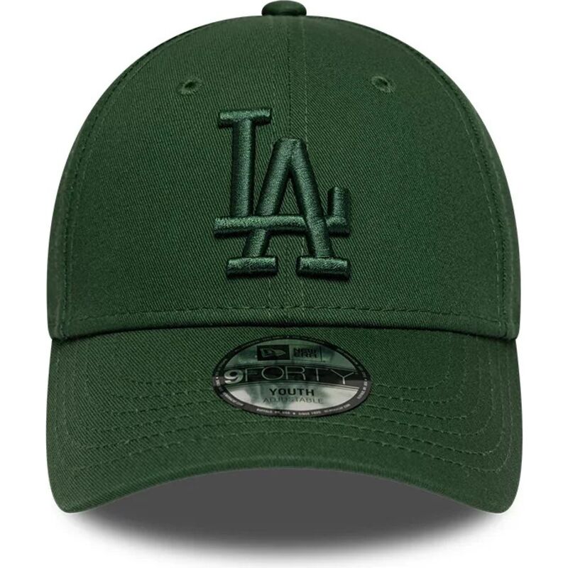 mutzen-gebogen-grun-verstellbares-band-fur-kinder-9forty-league-essential-der-los-angeles-dodgers-mlb-von-new-era
