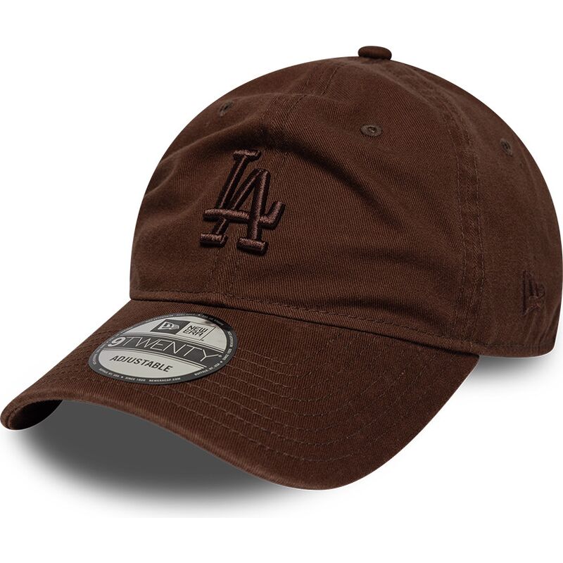 mutzen-gebogen-braun-verstellbares-band-9twenty-washed-midi-der-los-angeles-dodgers-mlb-von-new-era