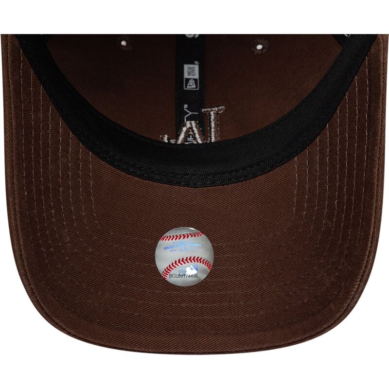 mutzen-gebogen-braun-verstellbares-band-9twenty-washed-midi-der-los-angeles-dodgers-mlb-von-new-era