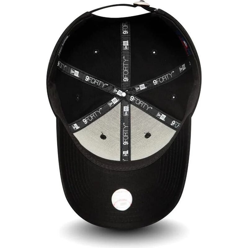 schwarze-verstellbare-curved-cap-mit-schwarzem-logo-9forty-league-essential-der-los-angeles-dodgers-mlb-von-new-era