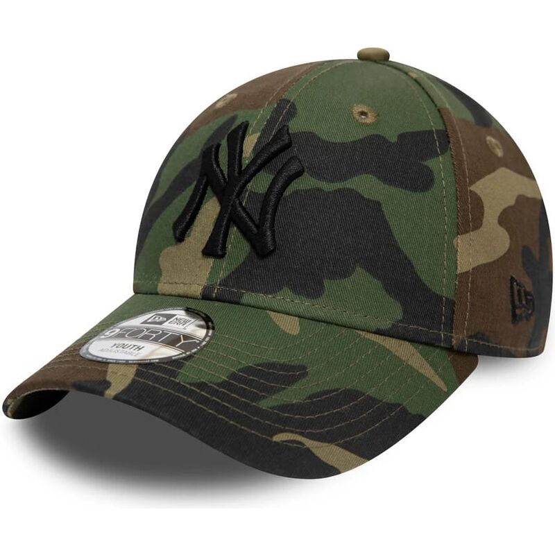 gebogene-camouflage-kappe-verstellbar-fur-kinder-9forty-league-essential-von-new-york-yankees-mlb-von-new-era
