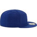 blaue-flache-angepasste-59fifty-authentic-on-field-game-kappe-der-los-angeles-dodgers-mlb-von-new-era