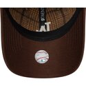 mutzen-gebogen-braun-verstellbares-band-9twenty-mix-check-der-los-angeles-dodgers-mlb-von-new-era
