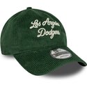 mutzen-gebogen-grun-verstellbares-band-9twenty-a-frame-cord-script-der-los-angeles-dodgers-mlb-von-new-era