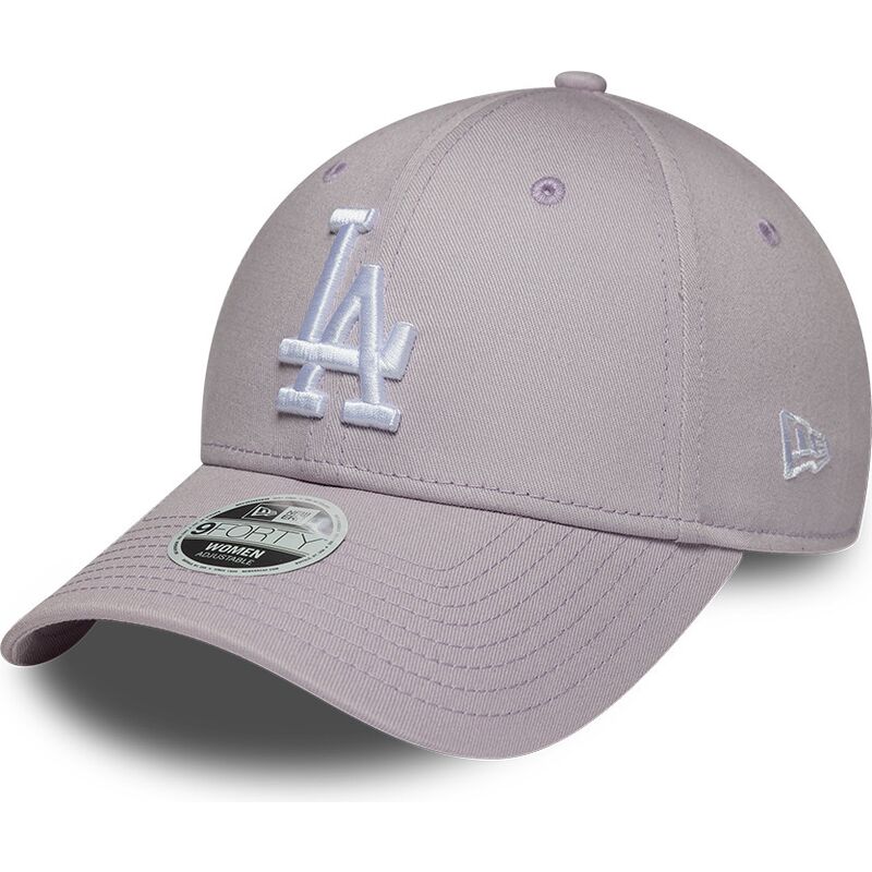 mutzen-gebogen-violett-verstellbares-band-9forty-league-essential-der-los-angeles-dodgers-mlb-von-new-era