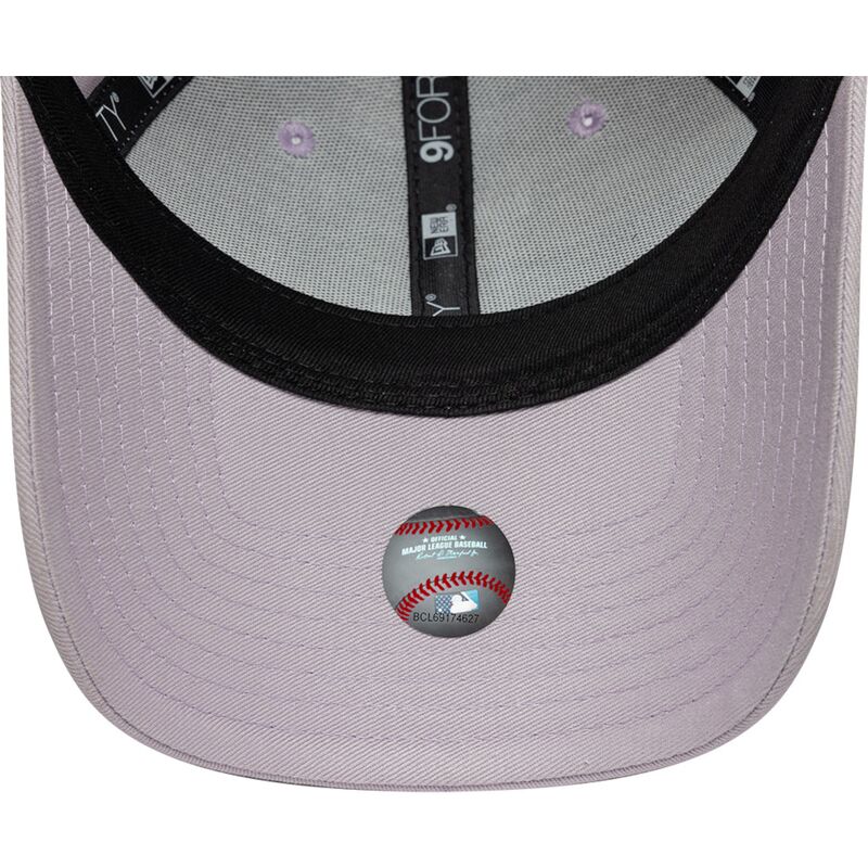 mutzen-gebogen-violett-verstellbares-band-9forty-league-essential-der-los-angeles-dodgers-mlb-von-new-era