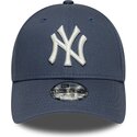 mutzen-gebogen-blau-verstellbares-band-fur-kinder-9forty-league-essential-der-new-york-yankees-mlb-von-new-era