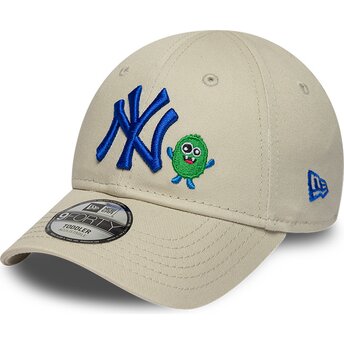 Mützen gebogen beige verstellbares band 9FORTY Monster Icon der New York Yankees MLB von New Era