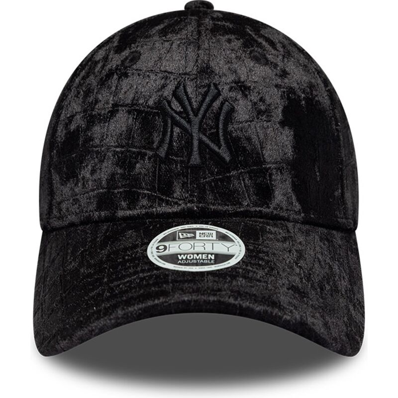mutzen-gebogen-schwarz-verstellbares-band-9forty-pattern-velour-der-new-york-yankees-mlb-von-new-era