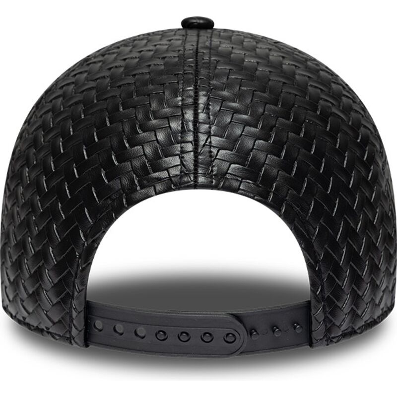 mutzen-gebogen-schwarz-snapback-9forty-pu-weave-der-new-york-yankees-mlb-von-new-era