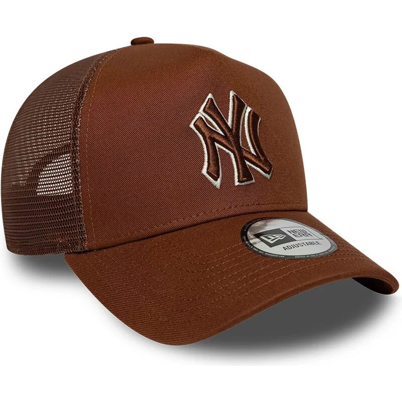 mutzen-gebogen-braun-snapback-e-frame-outline-der-new-york-yankees-mlb-von-new-era