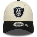 mutzen-gebogen-beige-verstellbares-band-9forty-colour-block-der-las-vegas-raiders-nfl-von-new-era