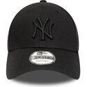 schwarze-verstellbare-curved-cap-mit-schwarzem-logo-9forty-league-essential-der-new-york-yankees-mlb-von-new-era